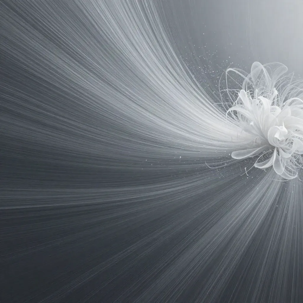 Silver filaments bloom in graphite haze with open lower space for headline.
